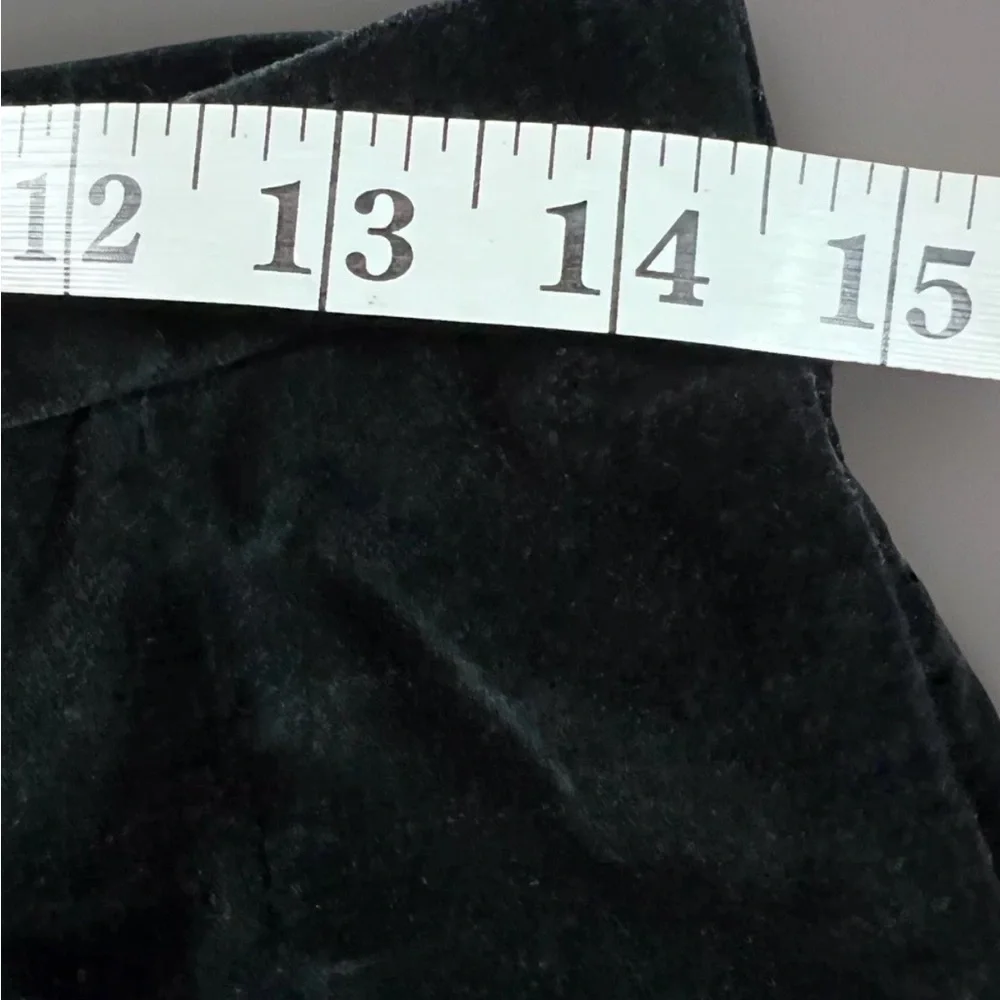 Vintage COS Pants Womens 29x30 Black Velvet 100% Cotton High Rise Straight Leg